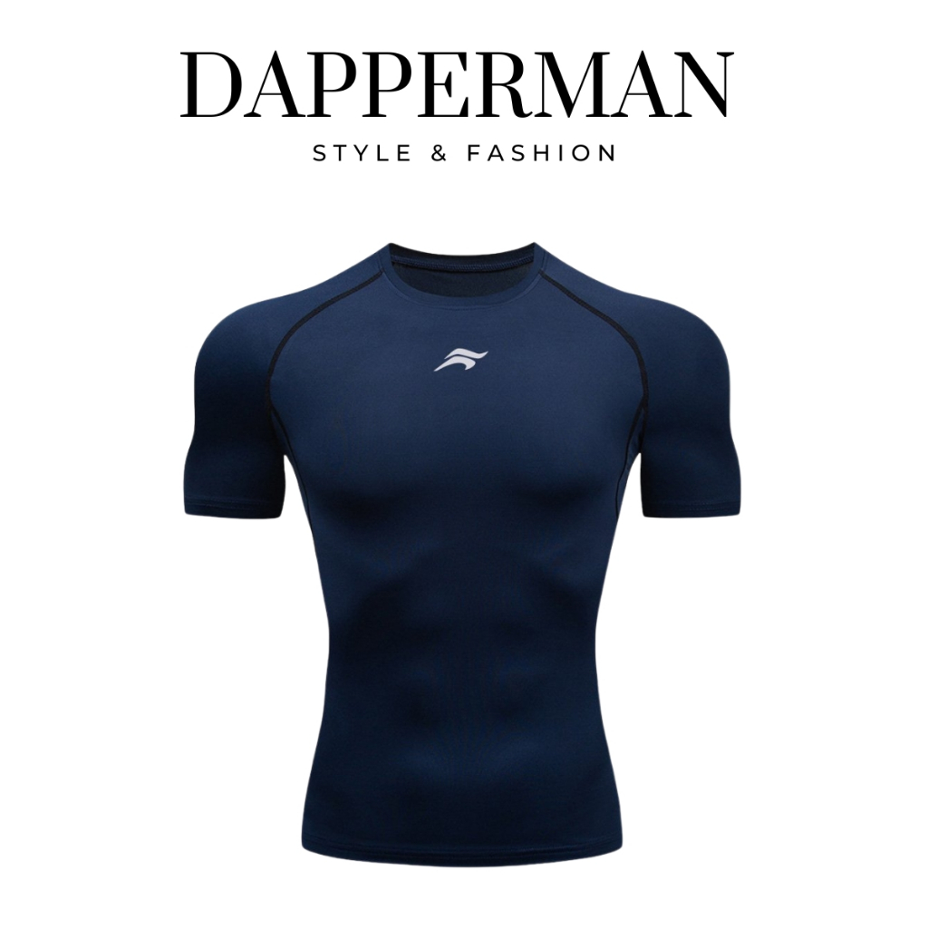 Áo thể thao nam tay ngắn cotton 4 chiều thoáng khí ôm body trẻ trung năng động DAPPERMANk