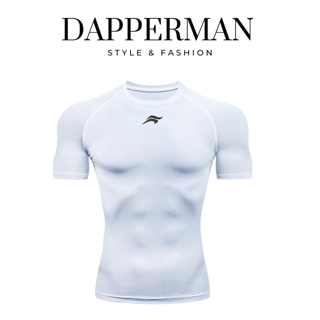 Áo thể thao nam tay ngắn cotton 4 chiều thoáng khí ôm body trẻ trung năng động DAPPERMANk