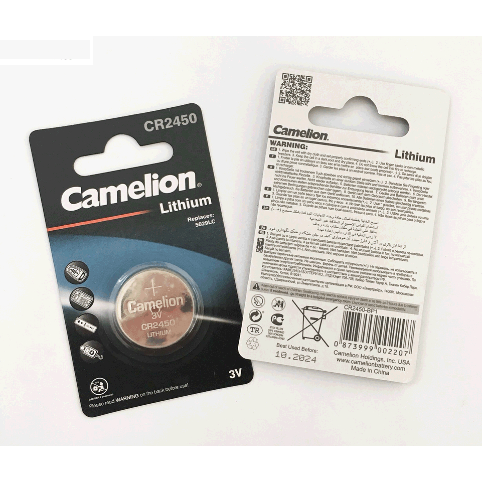 Pin CR2450 Lithium 3V Camelion Vỉ 1 viên
