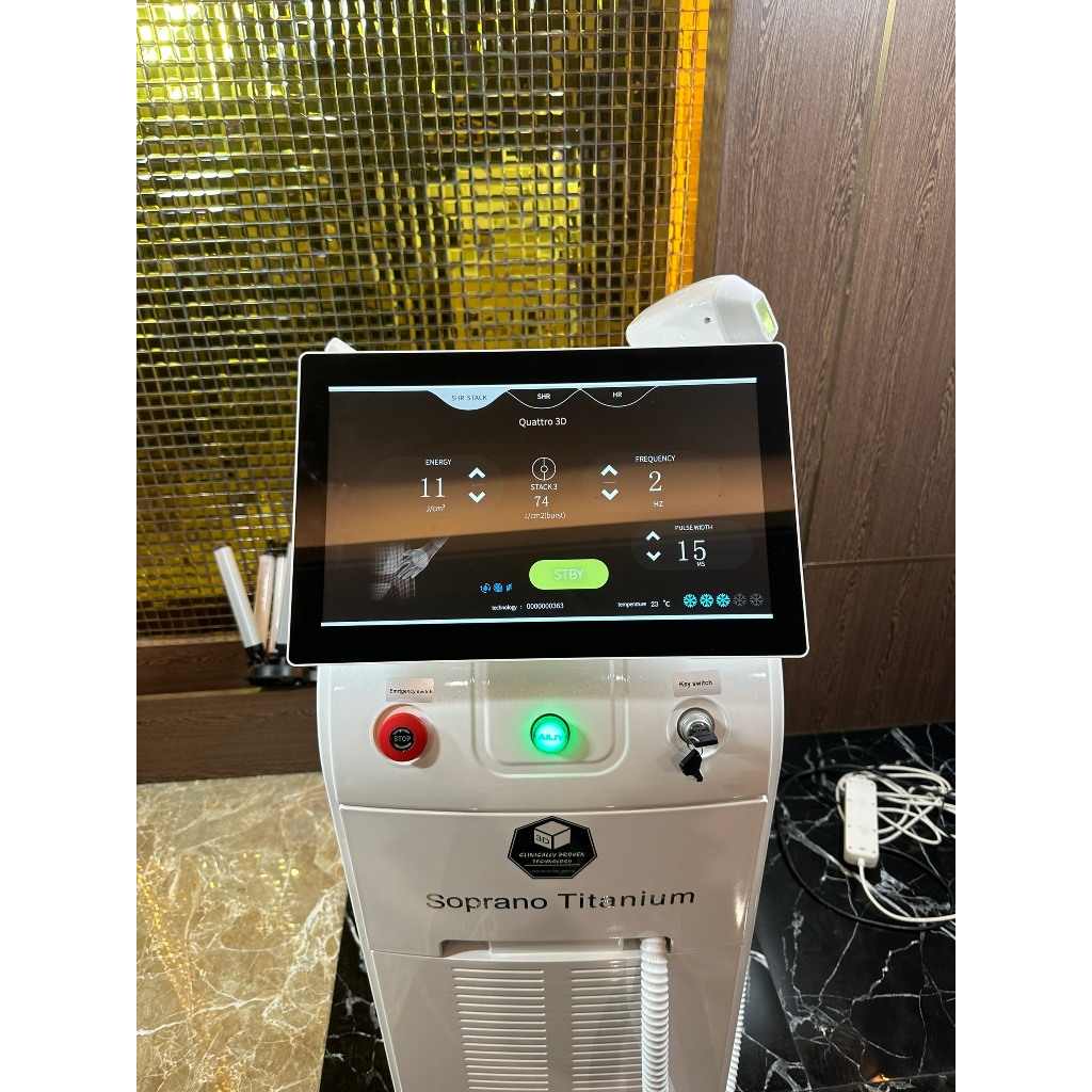 Máy Triệt Lông Soprano Titanium Tay Cảm Ứng | 12 Thanh Đơn và 24 Thanh Kép