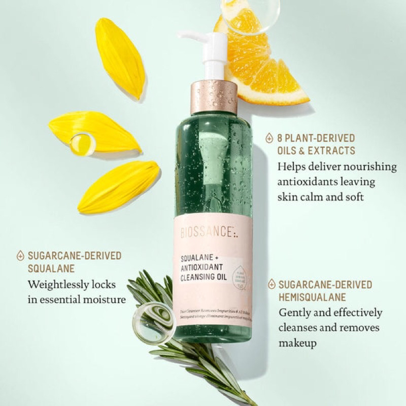 Dầu tẩy trang Biossance SQUALANE + ANTIOXIDANT CLEANSING OIL