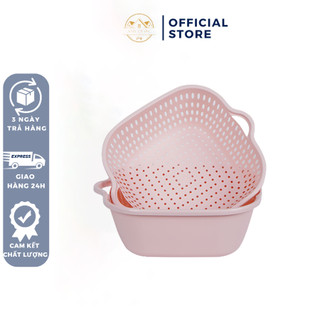 Bộ rổ vuông 2 lớp nhựa việt nhật- 3 size 3288/3289/3290 nhựa cao cấp 2 lớp