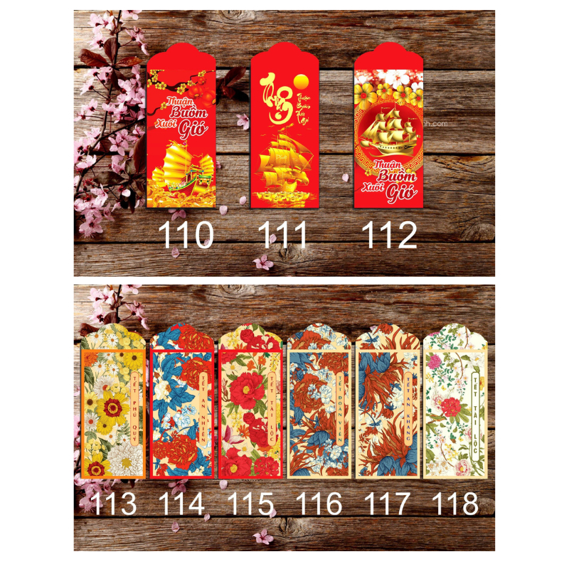 Sỉ 1000 bao lì xì tết mẫu mới 2024 - tặng kèm túi