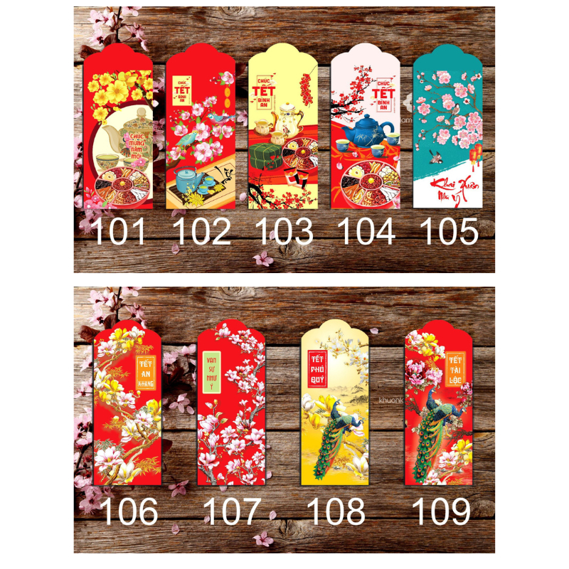 Sỉ 1000 bao lì xì tết mẫu mới 2024 - tặng kèm túi