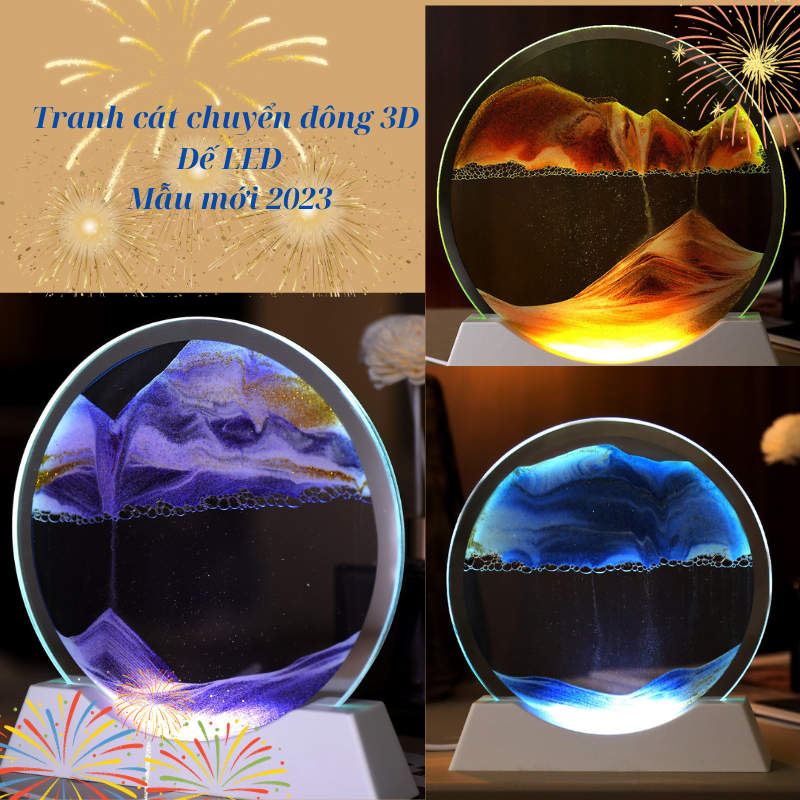 Tranh Cát Chuyển Động 3D Nghệ Thuật, Trang Trí Phòng Khách , Bàn Làm Việc , Làm Quà Tặng