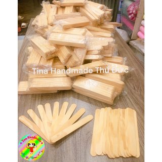 Que kem - que đè lưỡi - que gỗ làm nhà - que gỗ handmade - que đếm - QUE KEM KHUẤY