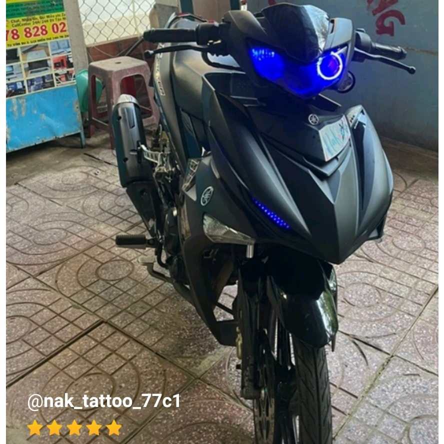 Đèn U7 Ngắn Chế Si Hello Mắt Lé - Đèn Led U7 Mắt Cú Lắp Nhiều Dòng Xe Máy, Xe Điện