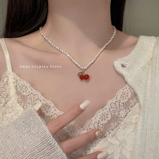[CÓ SẴN] Vòng cổ choker ngọc trai cherry