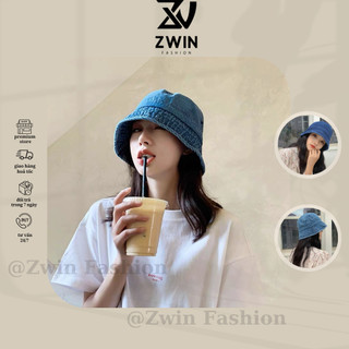 Mũ Bucket vành cụp trơn chất vải jean dày dặn che nắng thời trang đi chơi, du lịch form Unisex nam nữ N143