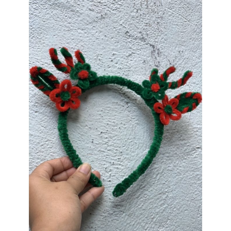 Bờm tóc Noel, cài tóc cho bé, bờm tóc kẽm nhung