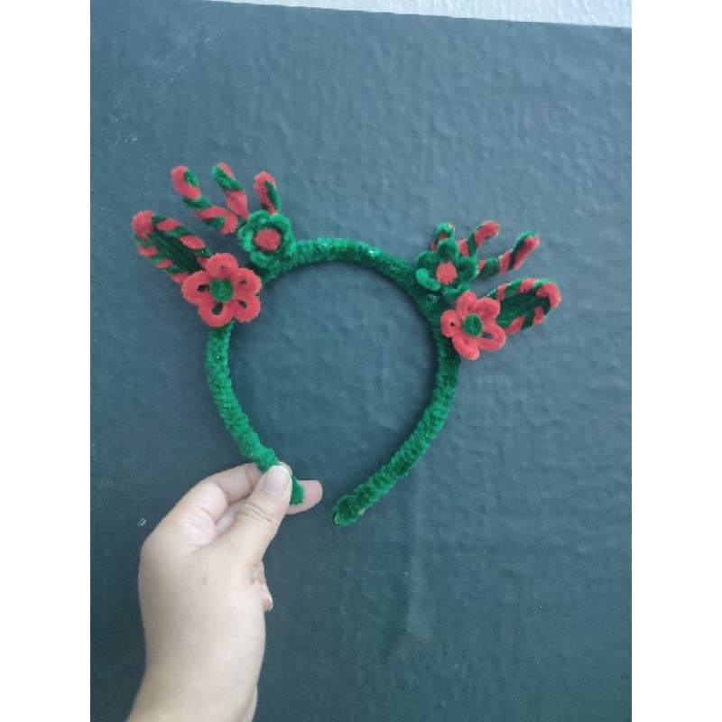 Bờm tóc Noel, cài tóc cho bé, bờm tóc kẽm nhung