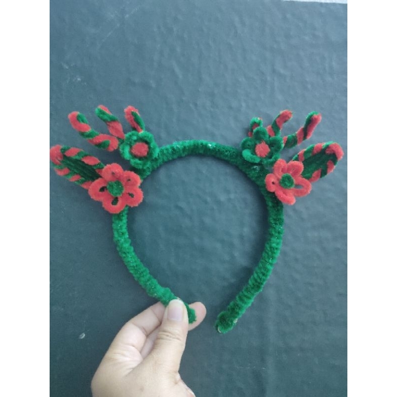 Bờm tóc Noel, cài tóc cho bé, bờm tóc kẽm nhung