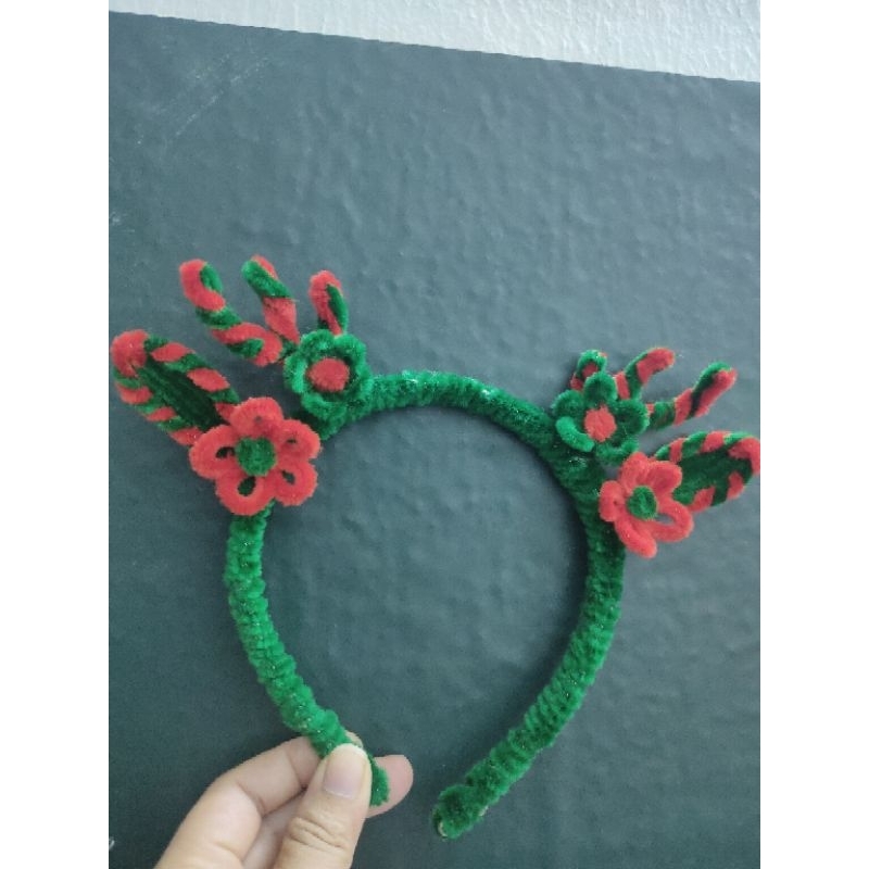 Bờm tóc Noel, cài tóc cho bé, bờm tóc kẽm nhung