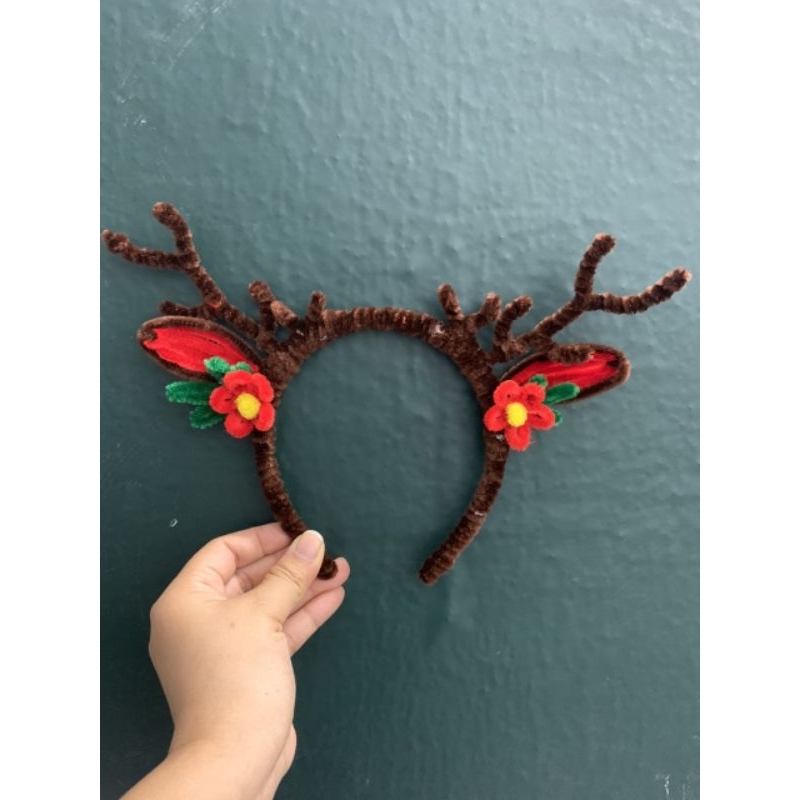 Bờm tóc Noel, cài tóc cho bé, bờm tóc kẽm nhung