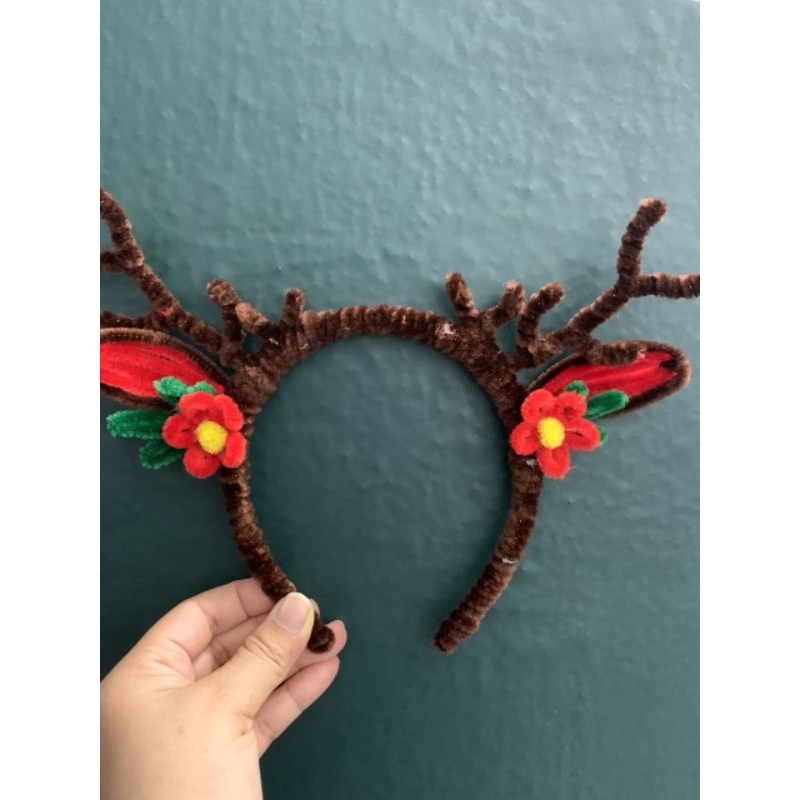 Bờm tóc Noel, cài tóc cho bé, bờm tóc kẽm nhung