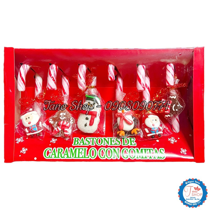 Kẹo gậy mix kẹo dẻo ông già Noel Giáng Sinh - Hongkong | Ăn vặt trẻ em ngon rẻ
