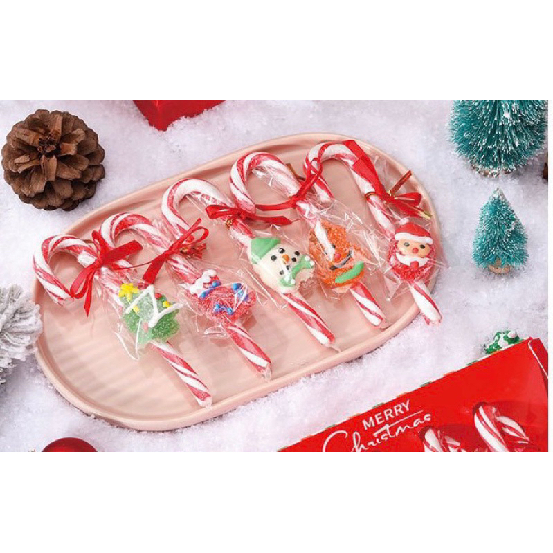 Kẹo gậy mix kẹo dẻo ông già Noel Giáng Sinh - Hongkong | Ăn vặt trẻ em ngon rẻ