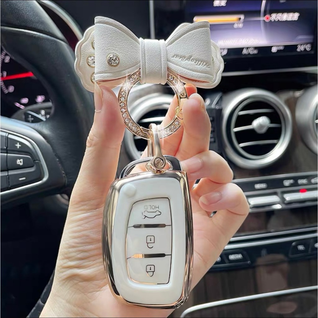 Ốp Bảo Vệ Chìa Khóa Hyundai Tucson ,Elantra , I10 3 Nút 2016 - 2020 - Bọc chìa khóa ô tô , Ốp khóa xe Hyundai