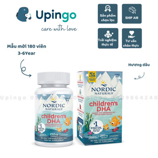 [Mẫu mới] Viên nhai DHA Children cao cấp Nordic Naturals tăng cường thị lực, 180 viên