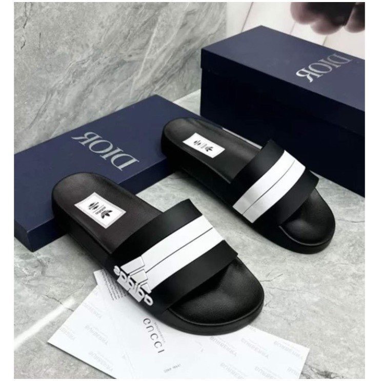 Dép Nam Quai Ngang adidas quai khâu mẫu mới 3 sọc,Dép Adidas mới nhất 2024