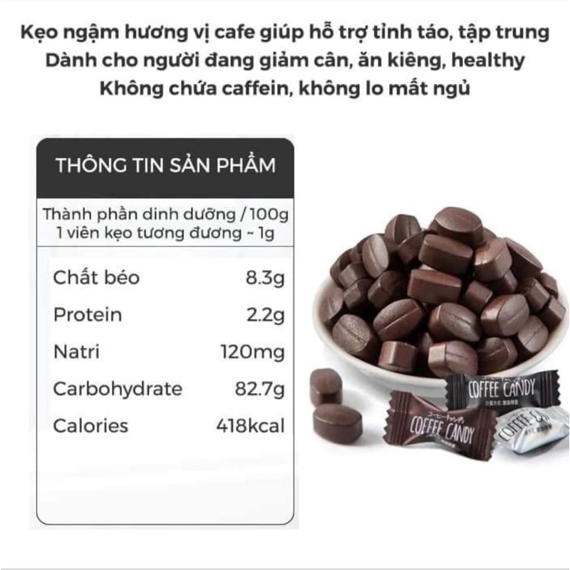 Kẹo C Lạnh Trái Cây - Kẹo Coffee Candy Không Đường