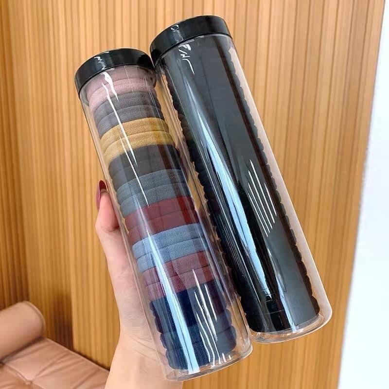 Ống 20 dây buộc tóc màu trơn