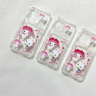 Ốp lưng iphone đựng thẻ / card in hình thỏ hồng Sugar19