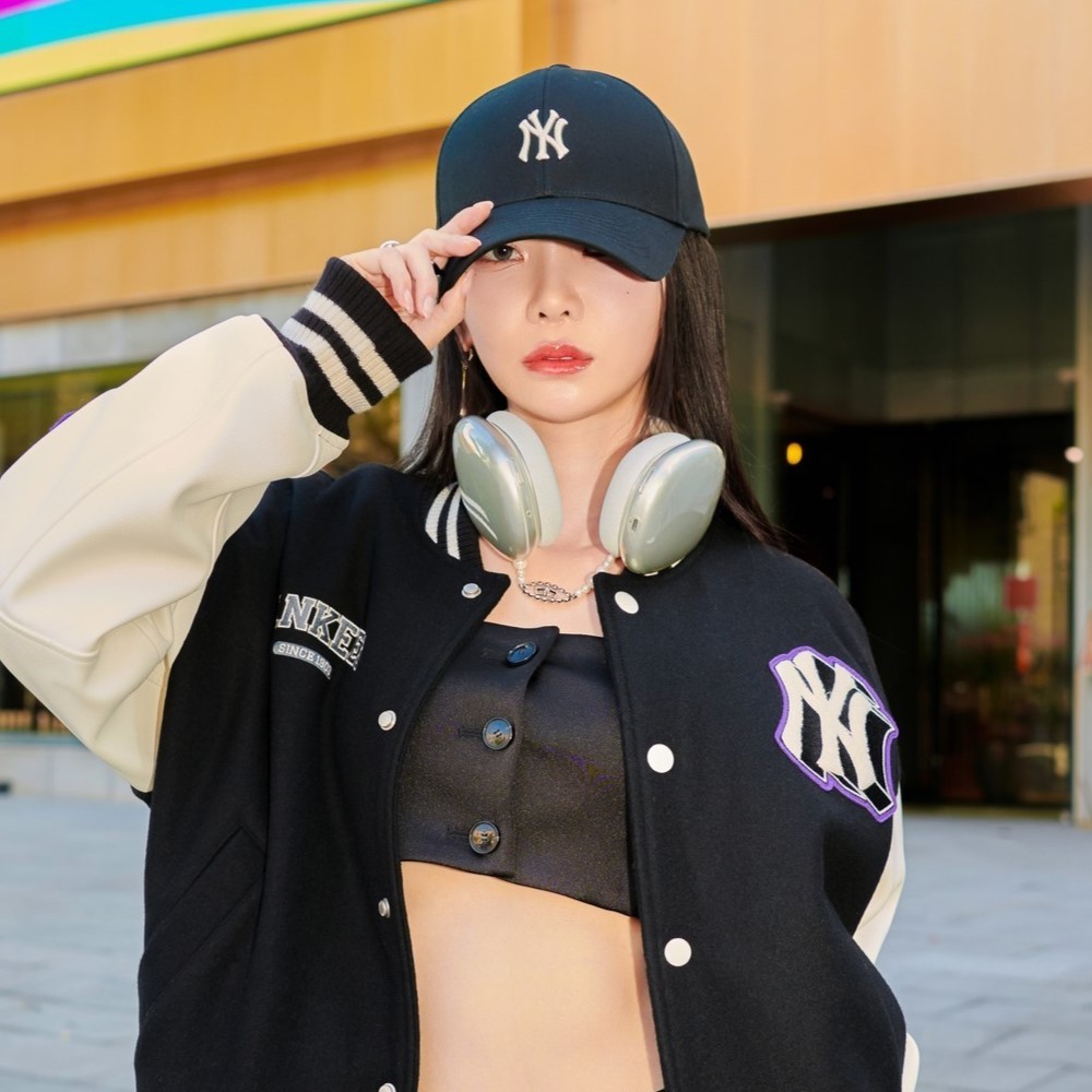 Mũ lưỡi trai Meowist Unisex MLB chất liệu vải Kaki logo NY ,nón lưỡi trai Hàn Quốc