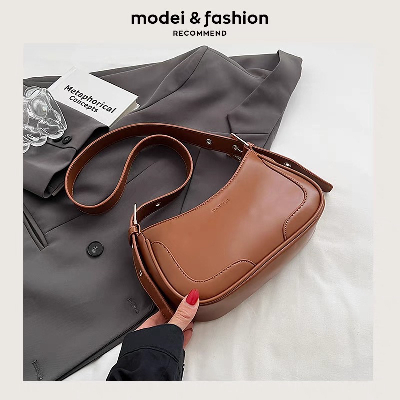 Túi đeo chéo đeo vai dây bản to bassi thời trang năng động