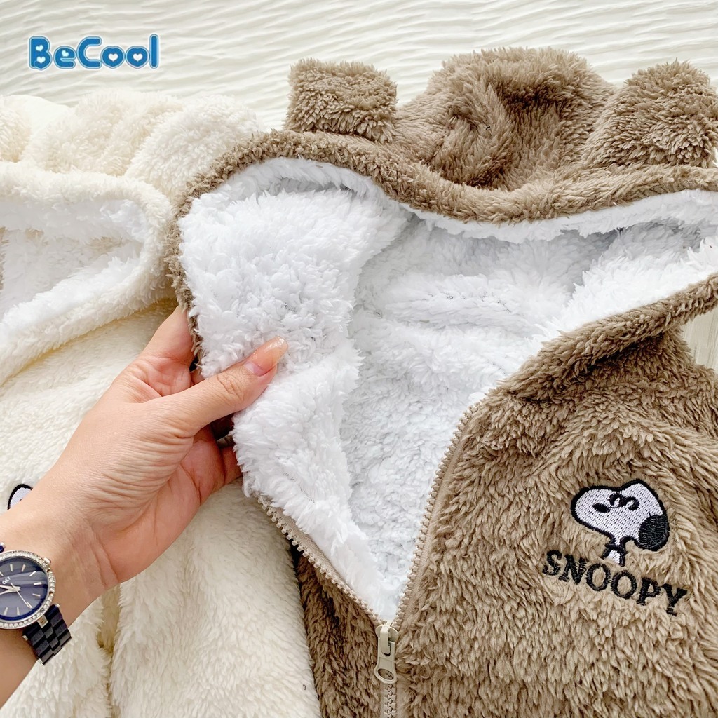 Áo khoác lông cừu cho bé trai bé gái có túi có mũ xịn xò, áo khoác lông xuất dư trẻ em 9 đến 23kg