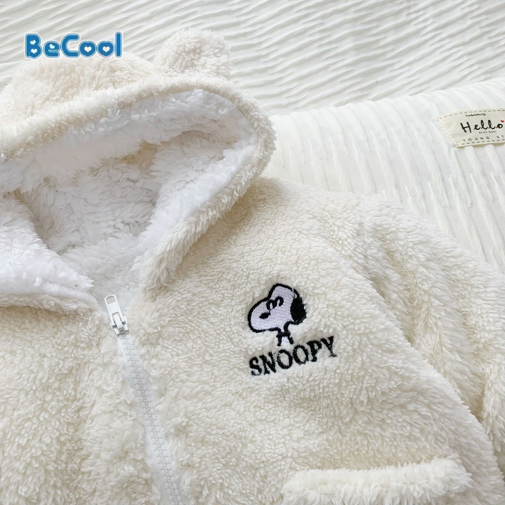 Áo khoác lông cừu cho bé trai bé gái có túi có mũ xịn xò, áo khoác lông xuất dư trẻ em 9 đến 23kg