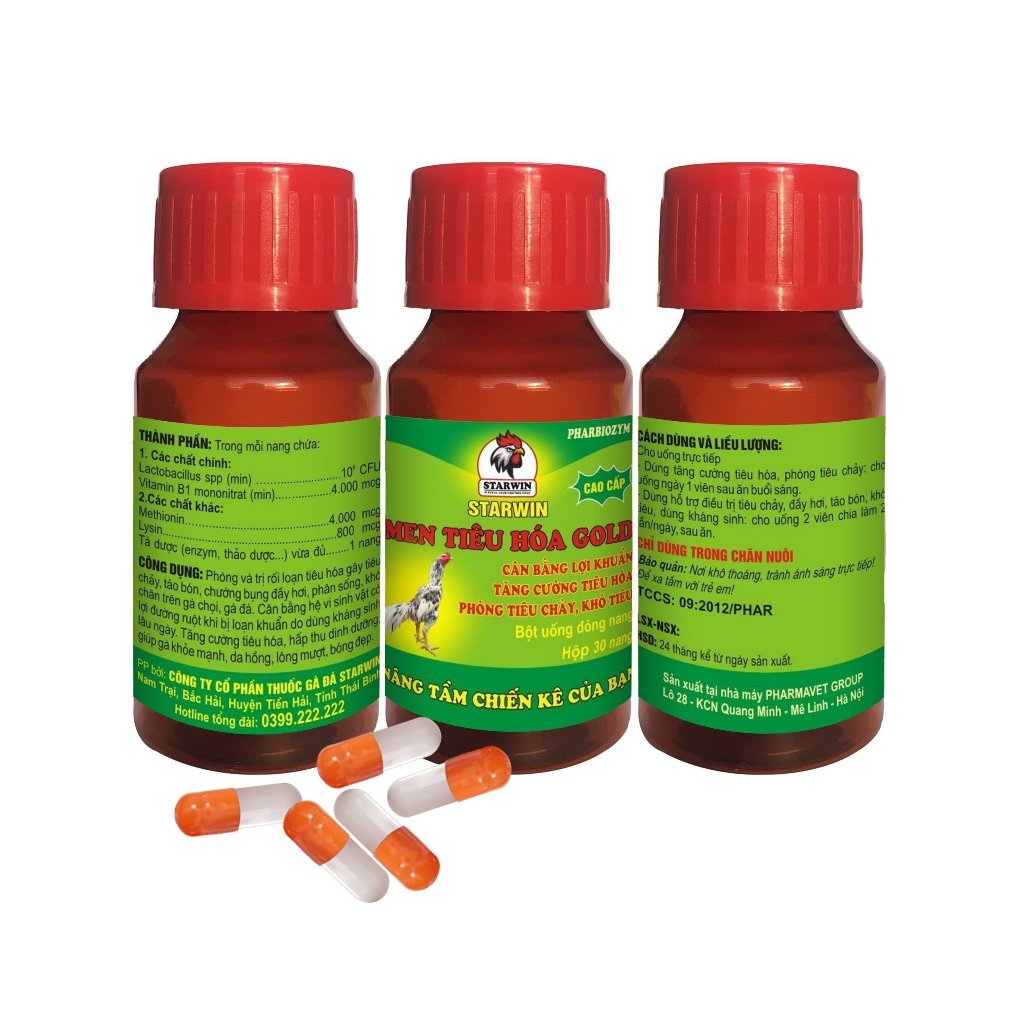 Men Tiêu Hóa viên sản phẩm chuyên dùng cho gà chọi