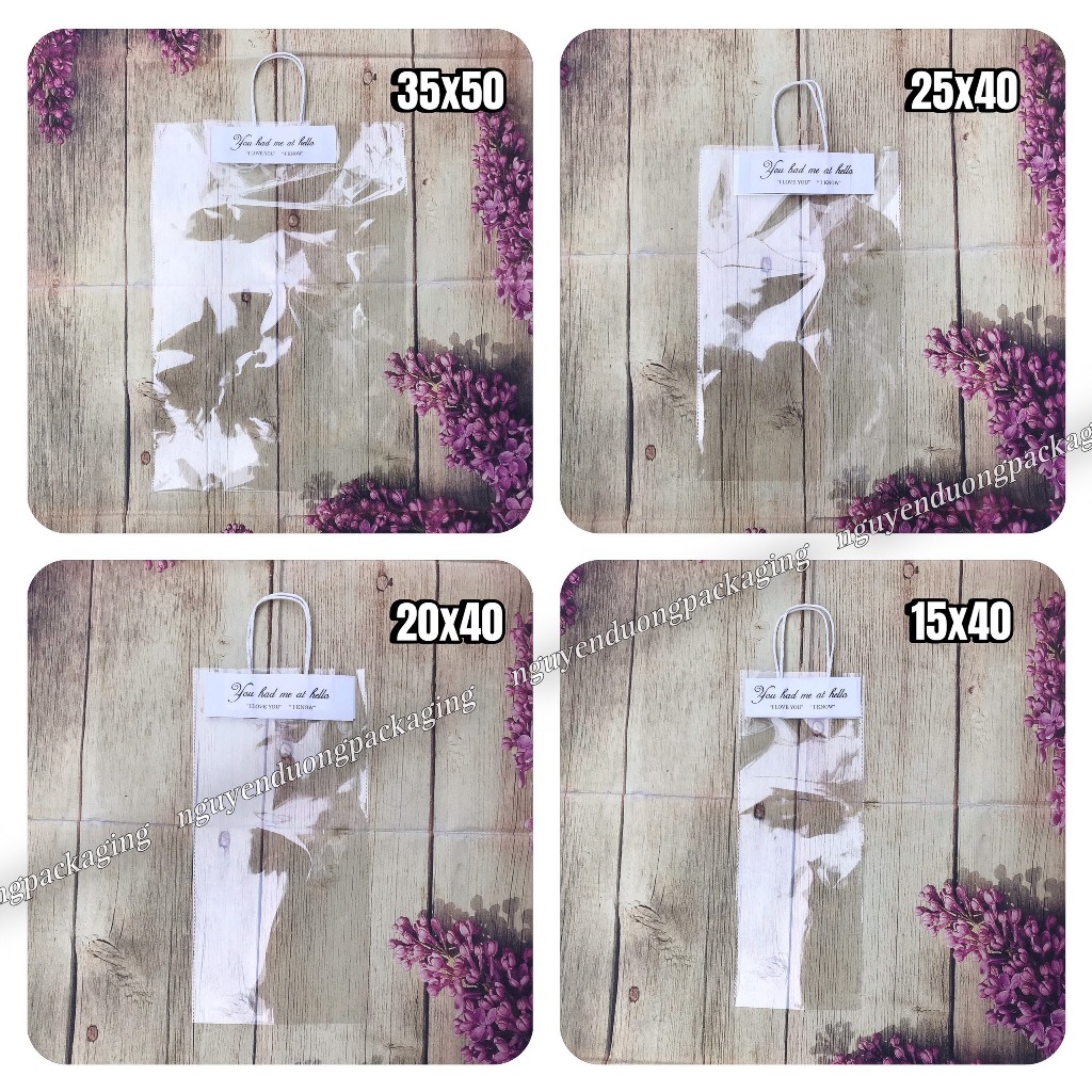 Túi Nilon Đựng Hoa Sáp Hoa Tươi Quà Tặng - Đặt 10 Sản Phẩm Trở Lên