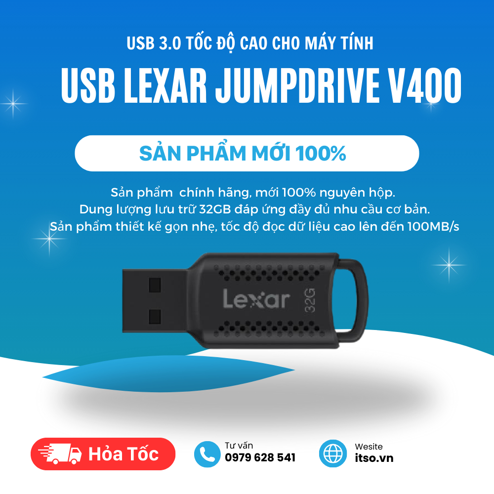 USB 32GB Lexar JumpDrive V400 LJDV400032G-BNBNG