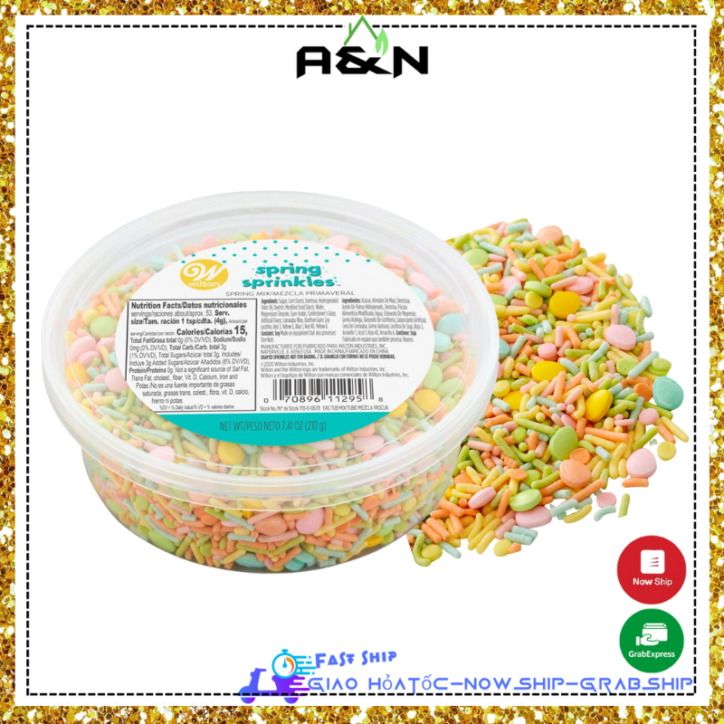 Wilton hạt trang trí bánh kẹo Spring Sprinkles Mix  - 210gram