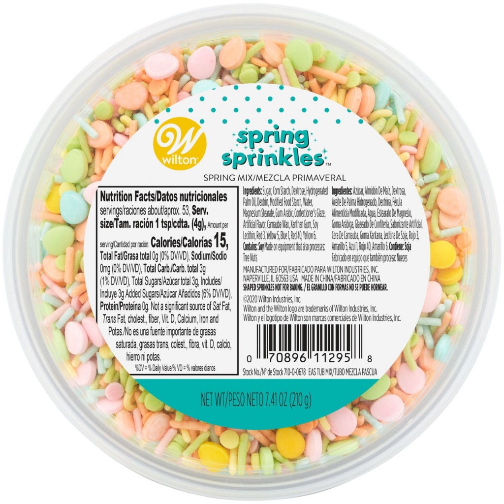 Wilton hạt trang trí bánh kẹo Spring Sprinkles Mix  - 210gram