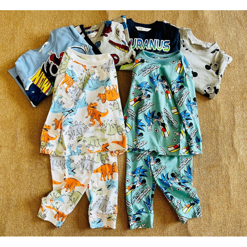 Bộ coton bé trai .HM siêu nhân sz 5/6 -9/10