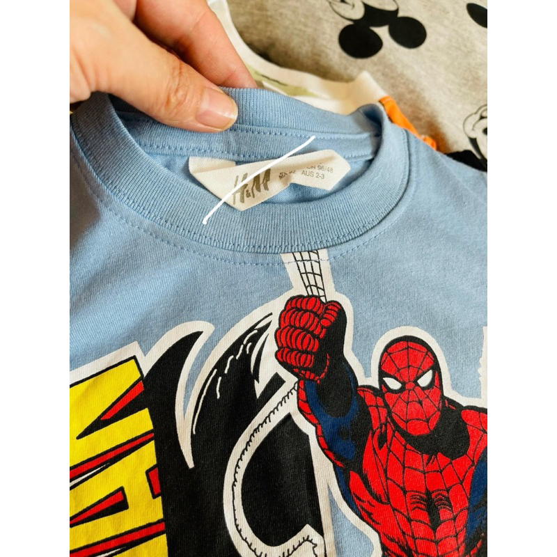 Bộ coton bé trai .HM siêu nhân sz 5/6 -9/10