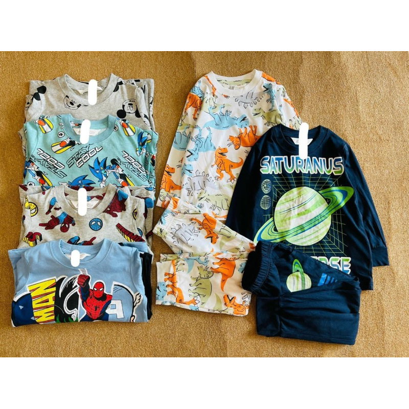 Bộ coton bé trai .HM siêu nhân sz 5/6 -9/10
