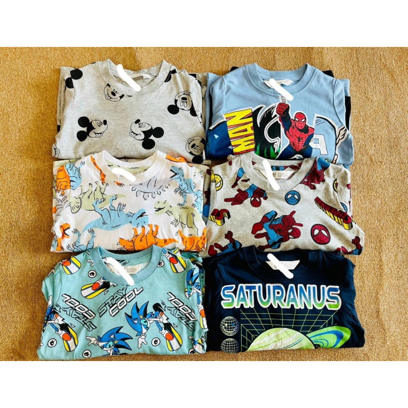 Bộ coton bé trai .HM siêu nhân sz 5/6 -9/10
