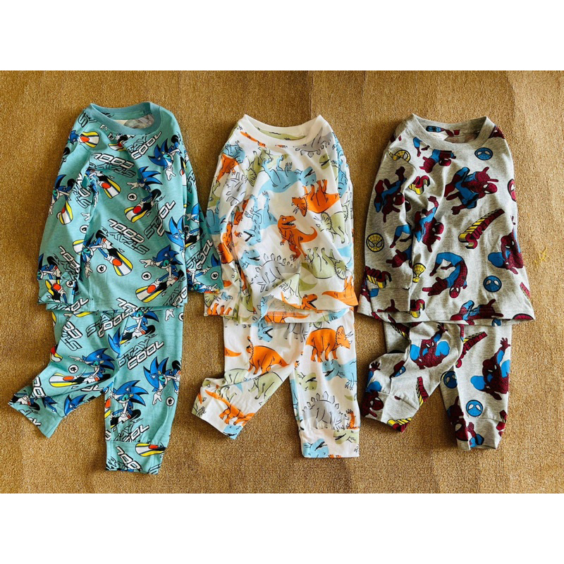 Bộ coton bé trai .HM siêu nhân sz 5/6 -9/10