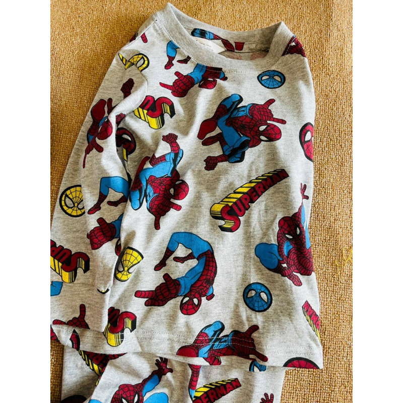 Bộ coton bé trai .HM siêu nhân sz 5/6 -9/10