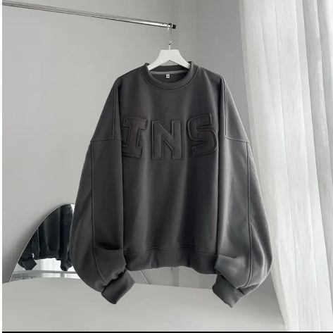 Áo Sweater Nỉ CHỮ INS NỔI Nhiều Màu Form Rộng Siêu Xinh