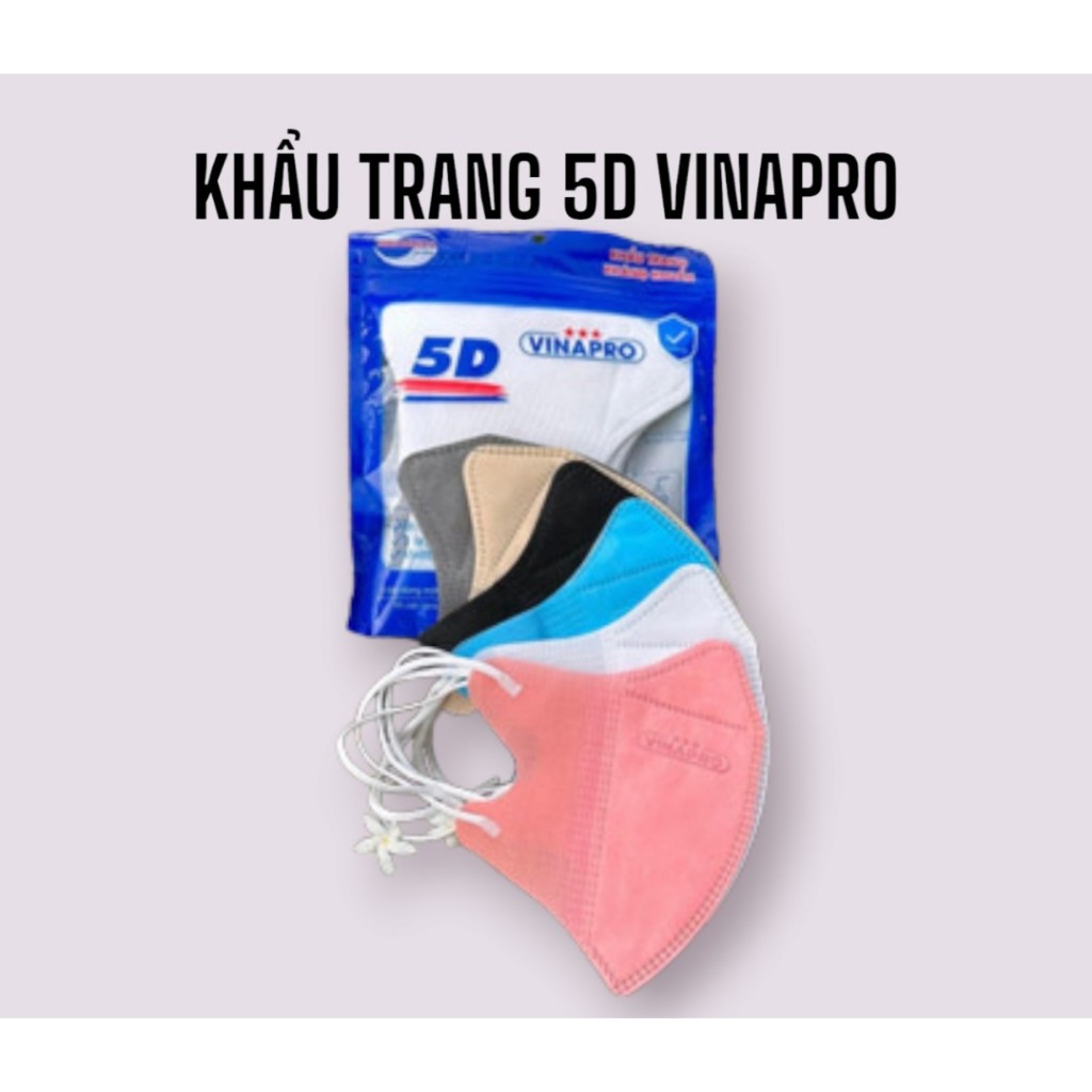 Giá sỉ 100 chiếc khẩu trang 5D MASK VINAPRO kháng khuẩn form ôm chống bụi