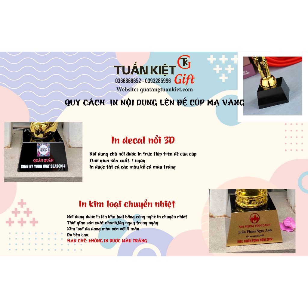 Cúp pha lê composite trái tim đính đá Mạ Vàng mới nhất 2024