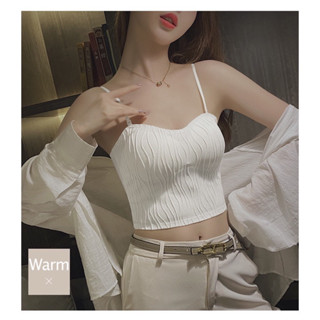 Áo Hai Dây Hở Lưng Gợn Sóng Có Miếng Đệm Ngực 073 hàng cáo cập mềm mịn đẹp