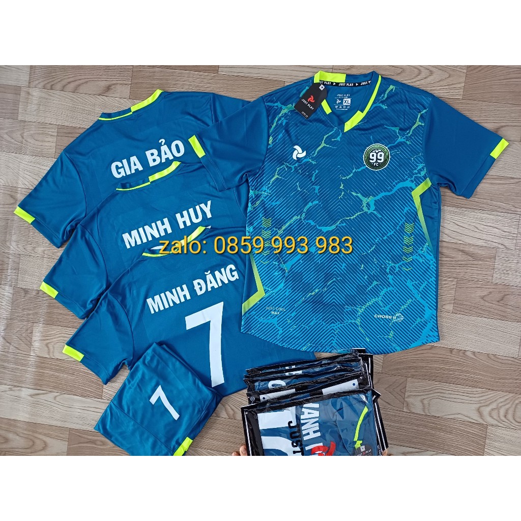 Bộ Quần Áo Bóng Đá Thiết Kế Không Logo Chính Hãng JustPlay Cross II