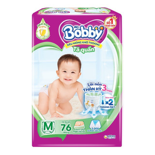 Bỉm - Tã Quần Bobby Size M - 76 Miếng