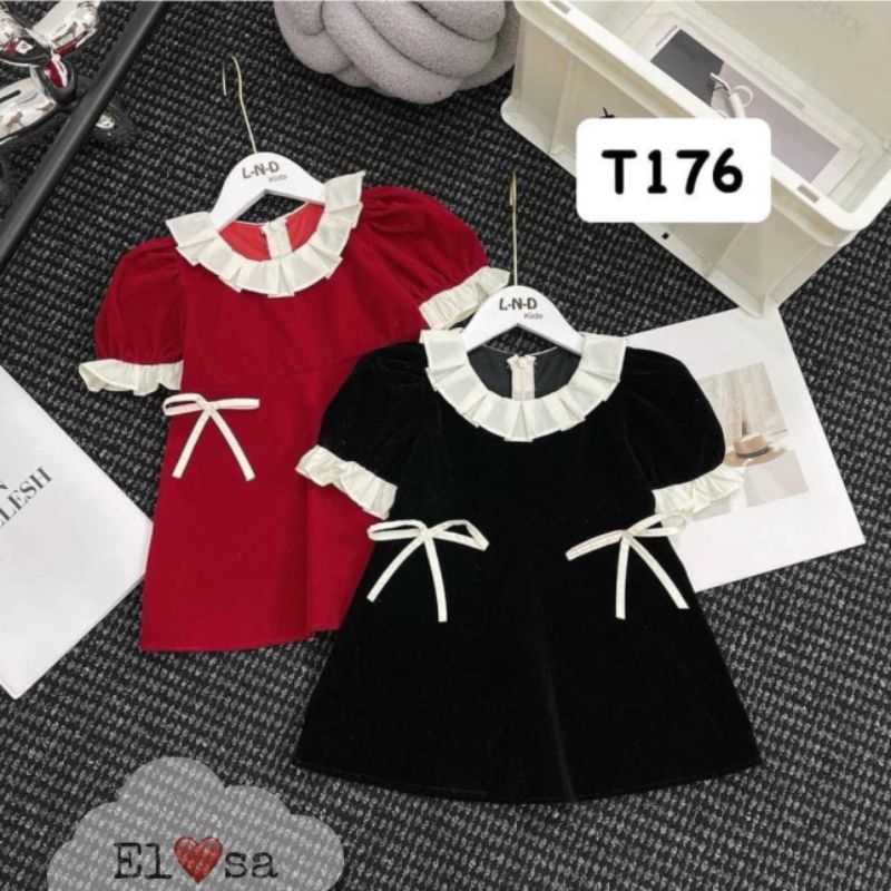 8 đến 28kg.váy thu đong cho bé gái.váy nhung cổ tiêu thư cho bé iu.váy xinh cho bé gái.