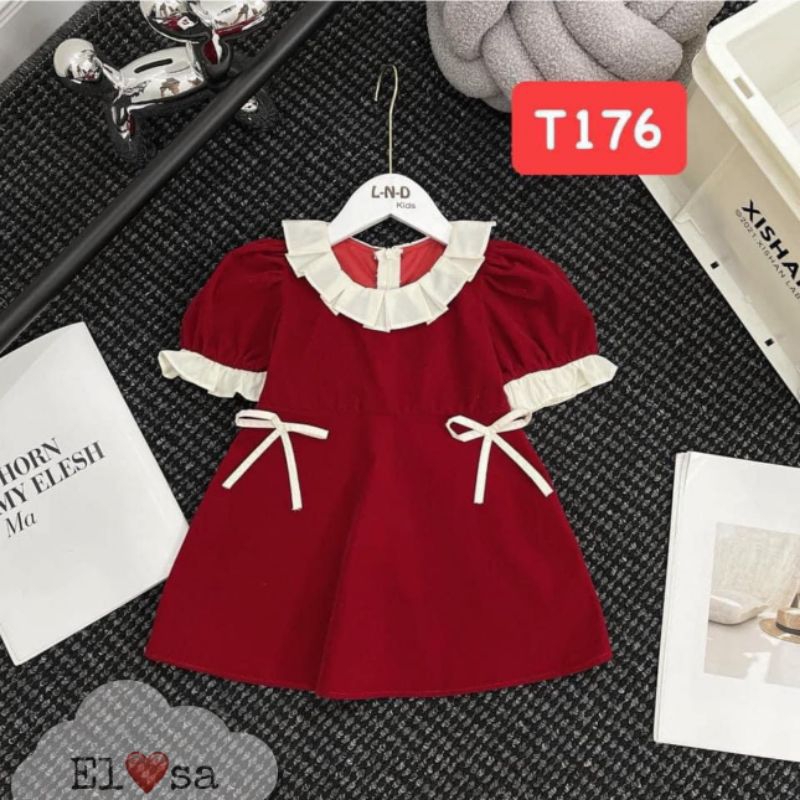 8 đến 28kg.váy thu đong cho bé gái.váy nhung cổ tiêu thư cho bé iu.váy xinh cho bé gái.